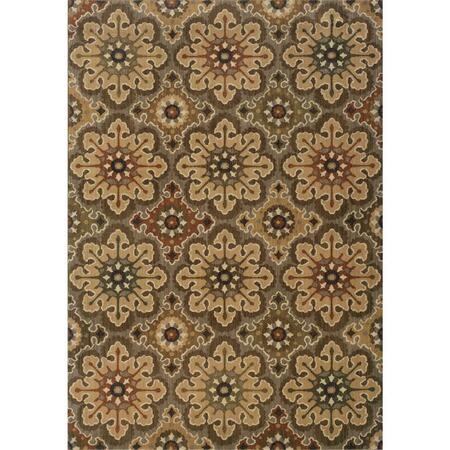 SPHINX BY ORIENTAL WEAVERS Area Rugs, Kasbah 3808C 4X6 Rectangle - Grey/ Gold-Nylon K3808C117165ST